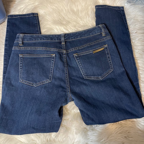 Michael Kors Mid Rise Skinny Jeans Dark Wash Blue Women's Size 2 - Picture 8 of 10